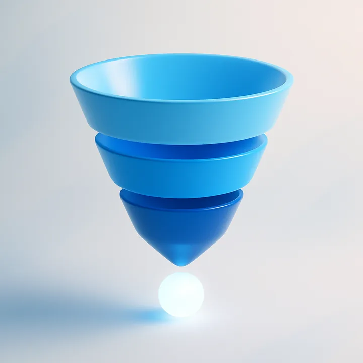 A marketing funnel from awareness to admission