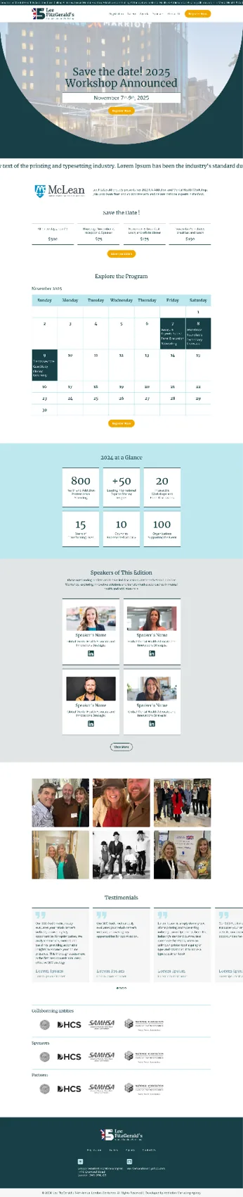 Lee FitzGerald workshop website design