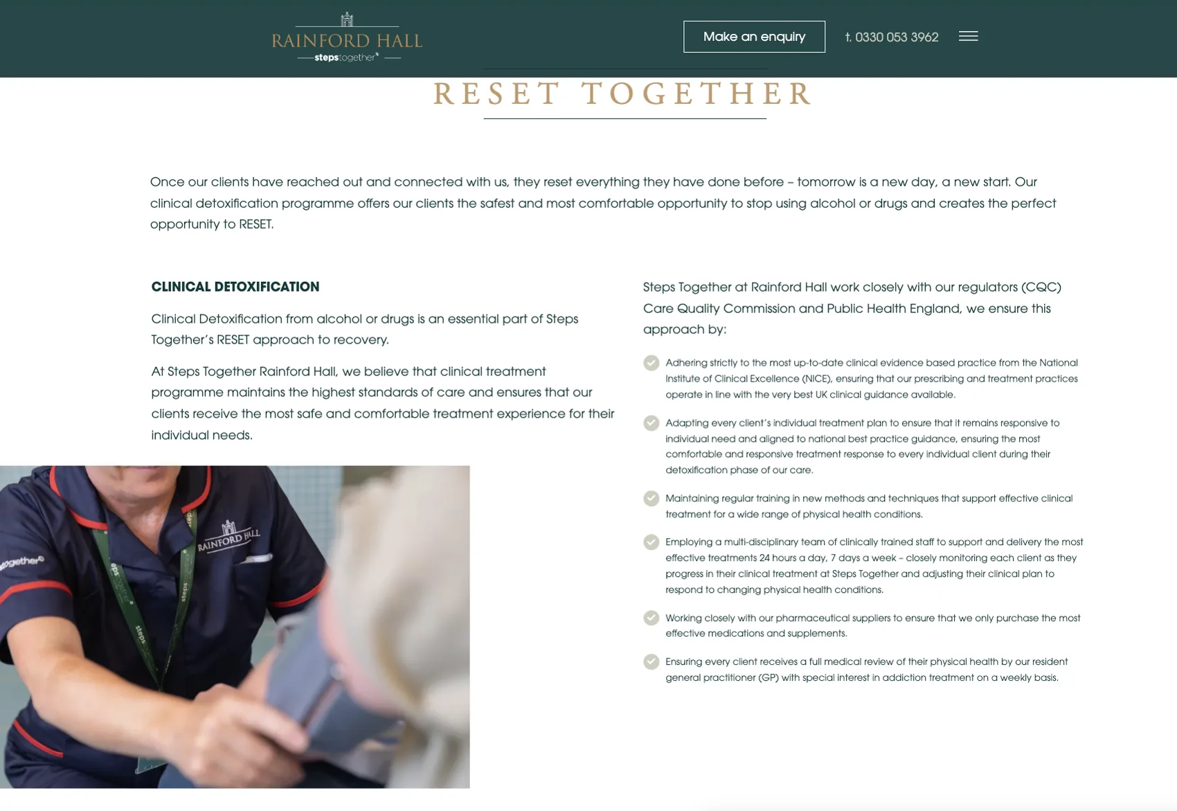 Rainford Hall website content page